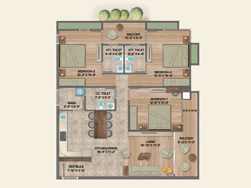 Nila Spaces Vida Floor plan